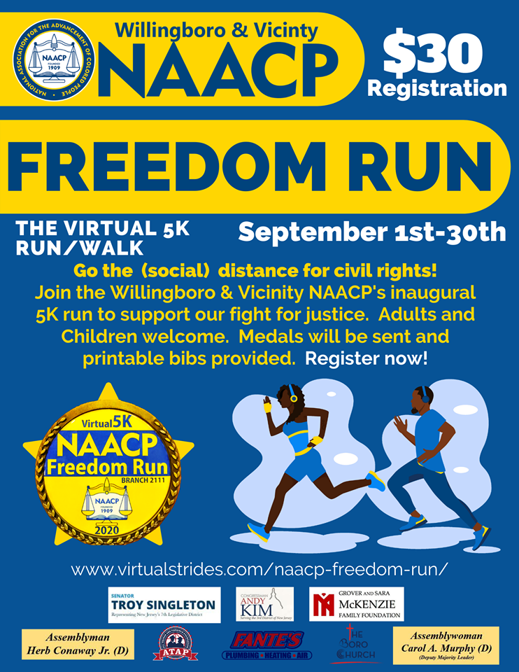 Virtual 5k Run/Walk Sponsored by NAACP